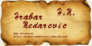 Hrabar Medarević vizit kartica